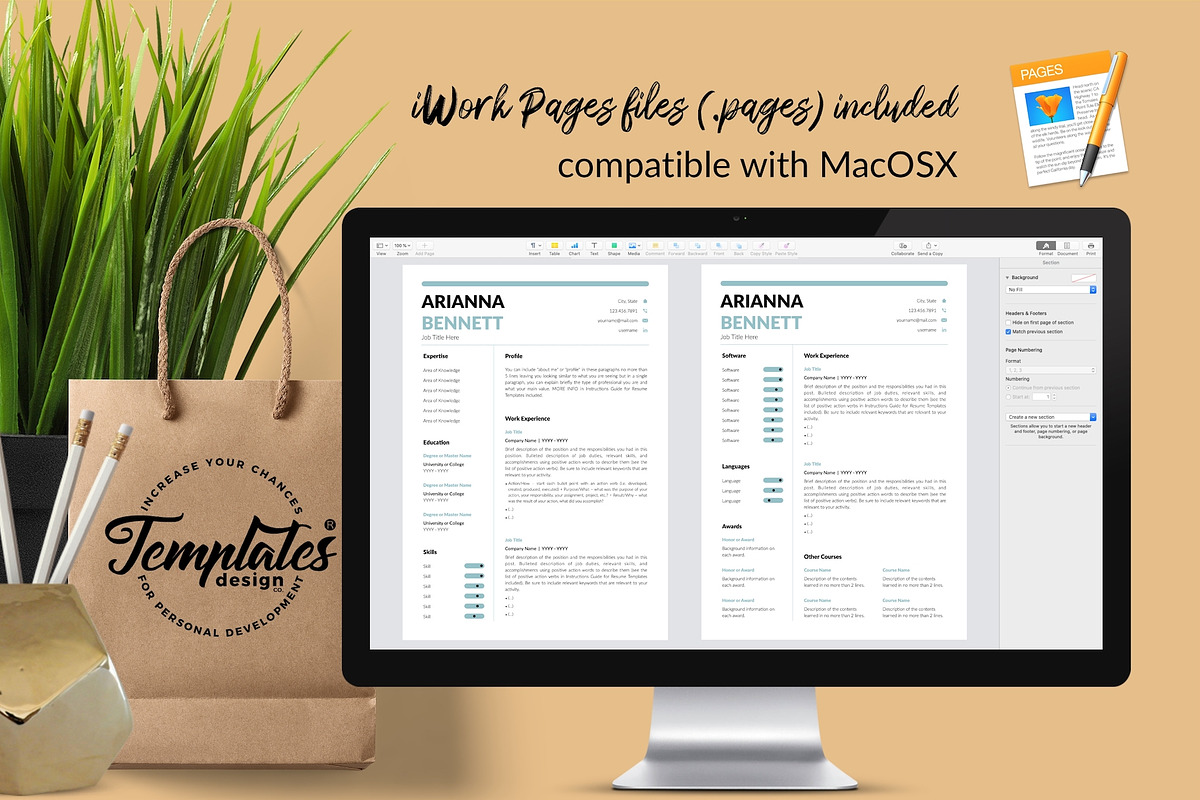 Simple Resume Bundle - Arianna, a Resume Template by Templates Design Co. (Photo 10 of 17)