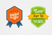 10 trendy vector badges, a Templates & Theme by Woo Graphics (Thumbnail 4 of 5)