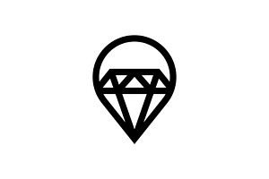 Diamond Pin Logo, a Branding & Logo Template by Buqancreative