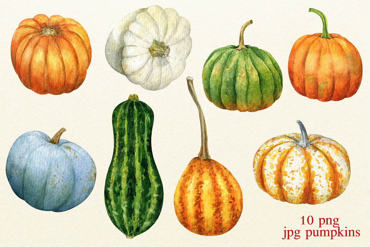 Autumn watercolor set, an Illustration by Nastilustra (Photo 4 of 7)