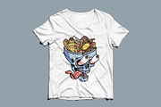 lots of food on top of the skull, an Illustration by gunaonedesign (Thumbnail 3 of 4)