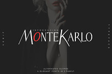 MonteKarlo Serif font family.
