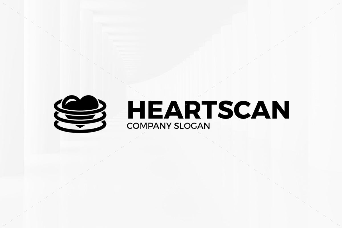 Heart Scan Logo Template, a Branding & Logo Template by LOGOMAGINE