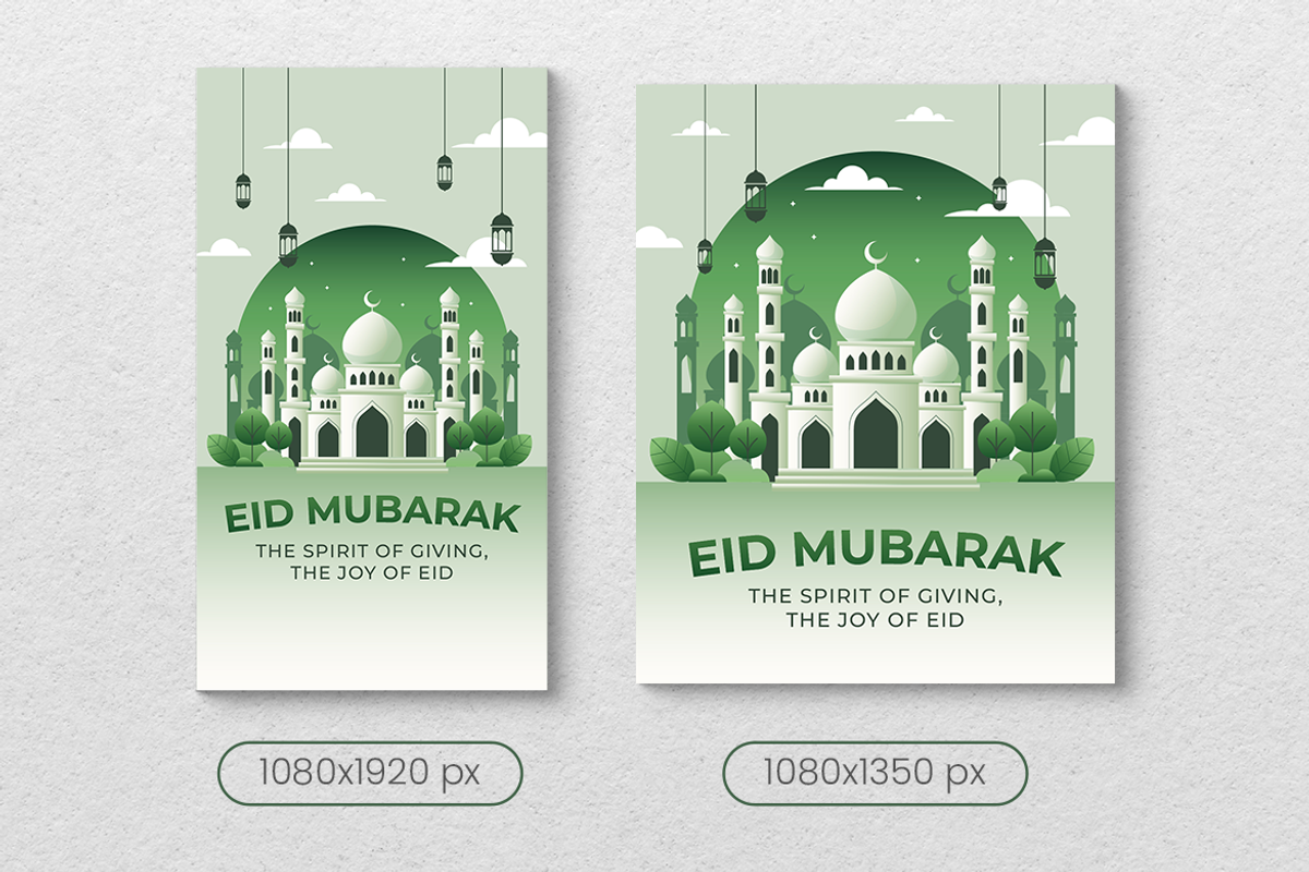 Eid Mubarak Greeting Card Vol.2, a Social Media Template by muhisya (Photo 3 of 6)