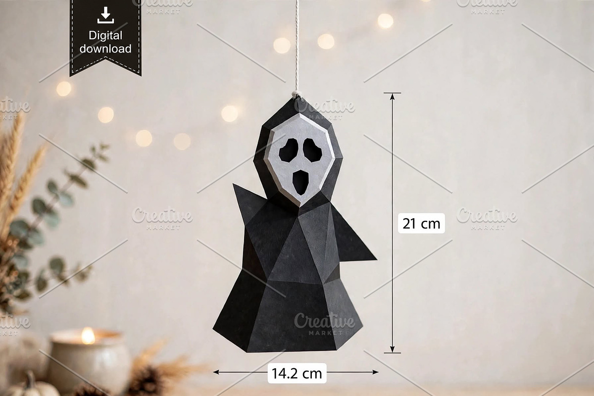 Halloween ghost - 3d papercraft, a Card Template by PAPER amaze (Photo 1 of 5)