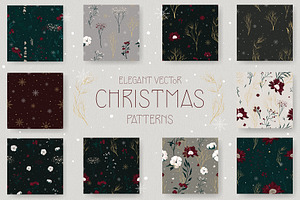 10 Vector Christmas Patterns