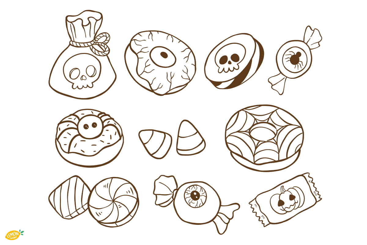 Sweet Halloween Doodle PNG Bundle, a Seasonal Illustration by LemonDesign (Photo 3 of 4)