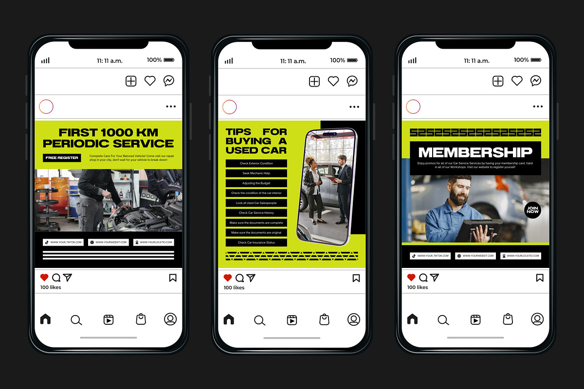 Automotive Green Template, a Social Media Template by Kalubuak (Photo 4 of 10)
