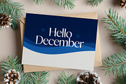 Hello December lettering card, a Seasonal Illustration by Elen_Art (Thumbnail 1 of 3)