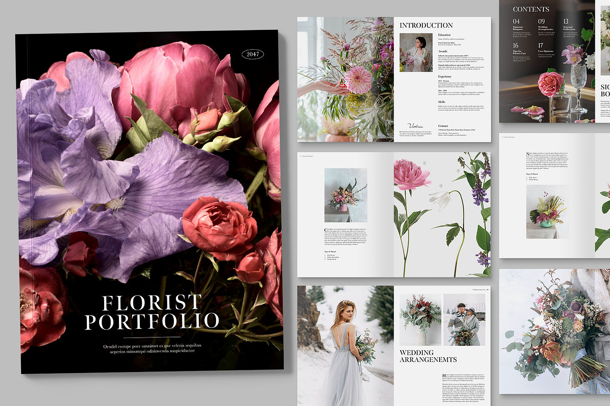Florist Portfolio Template, a Brochure Template by BrandPacks (Photo 2 of 7)