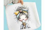 Whimsical Summer Girls Clipart, an Illustration by designcity5 (Thumbnail 4 of 5)