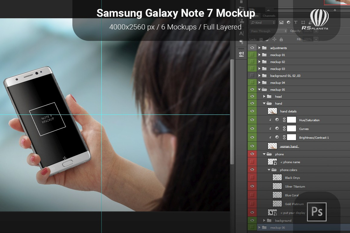 Samsung Galaxy Note 7 Mockup, an Android Mockup by RSplaneta (Photo 6 of 10)