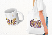 Christmas Nativity Clipart, a Seasonal Illustration by Markicha Art (Thumbnail 3 of 5)
