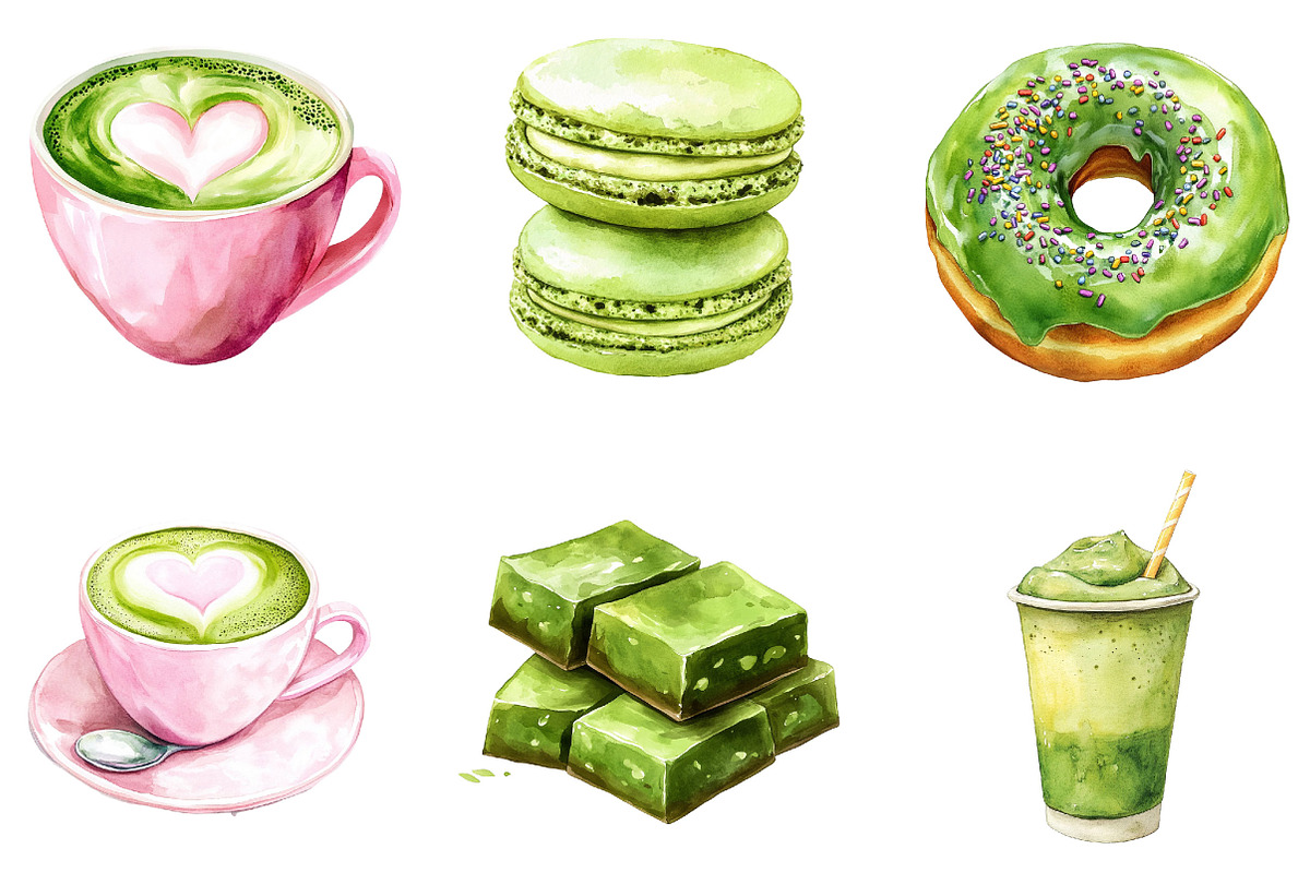 Matcha Lover Clipart PNG, an Illustration by Designking (Photo 5 of 5)