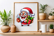 Christmas Crazy Gnome Png Clipart, a Seasonal Illustration by Craft Nest (Thumbnail 5 of 7)