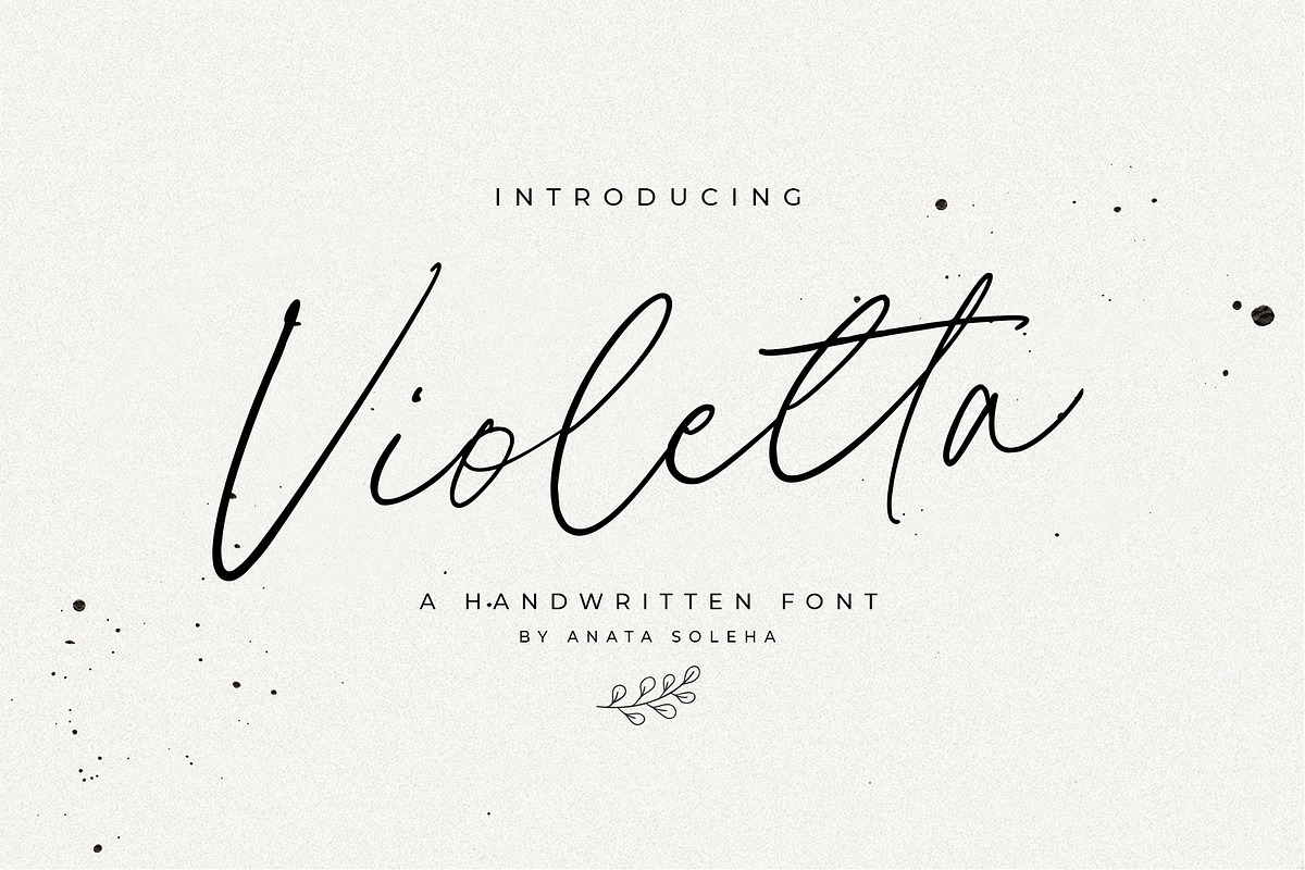 Sale 20% Violetta // Classy Font, a Script Font by Anatadesign (Photo 1 of 20)