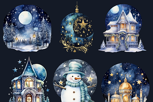 Celestial Christmas Clipart