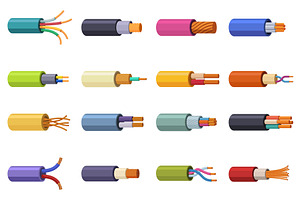 Electrical copper wires. Cartoon, an Illustration by Valerie Bodnar