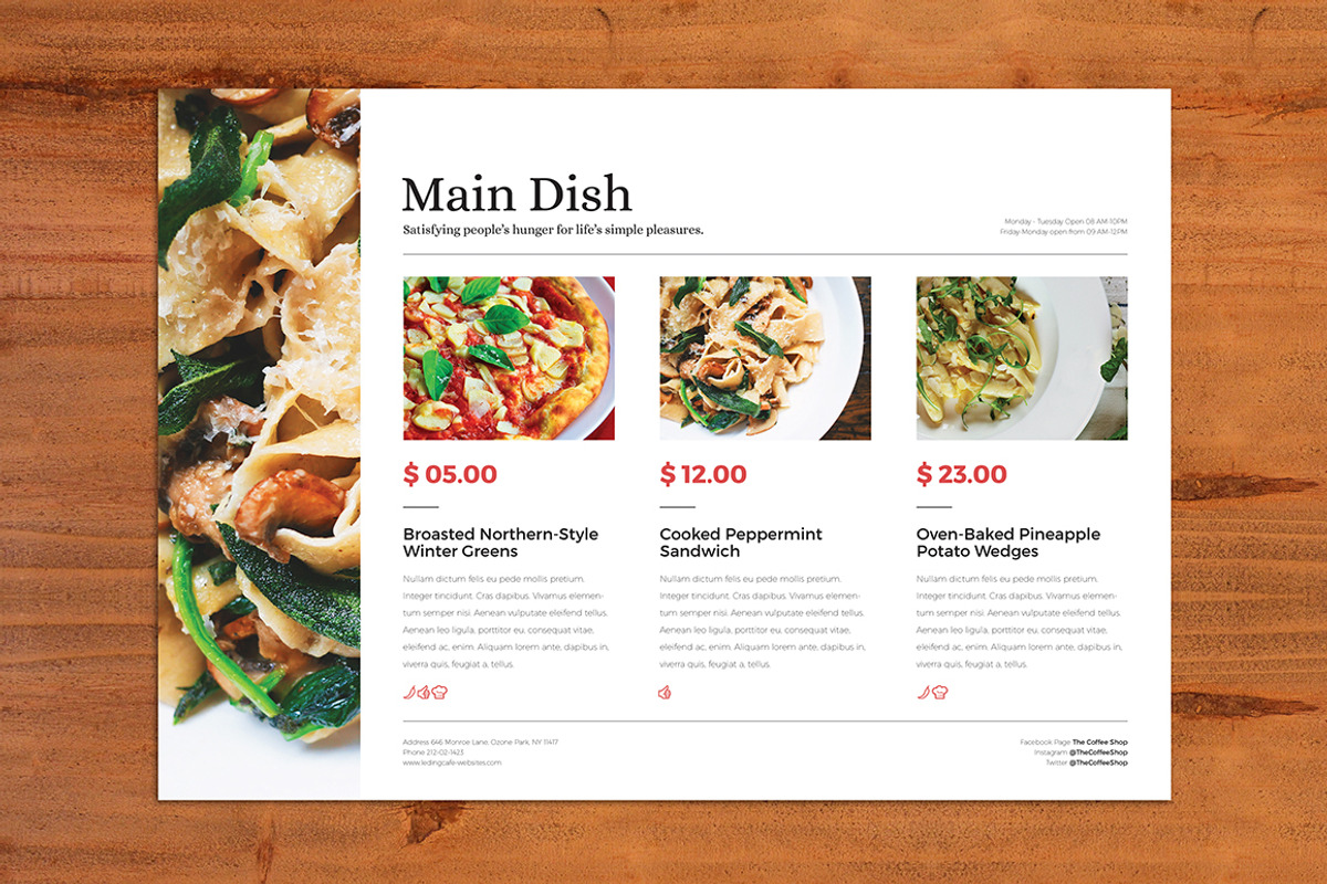 Deluxe Food Menu + Bonus A4 Flyer, a Flyer Template by The Good Store (Photo 3 of 7)