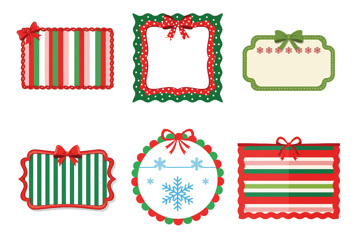 Coquette Christmas Frame Border PNG, an Illustration by SinaCreation (Photo 3 of 7)