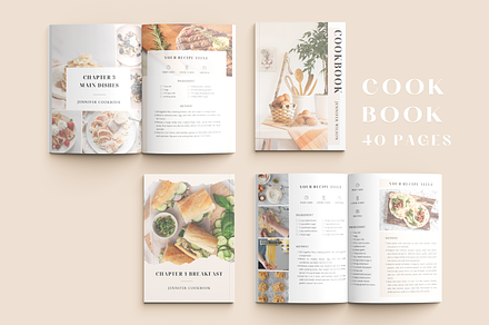 Cook Book Template CANVA, a Magazine Template by ShopRShop