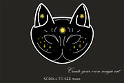 Mystical Cats. Lunar & celestial set, an Object Graphic by Sofico (Thumbnail 8 of 17)