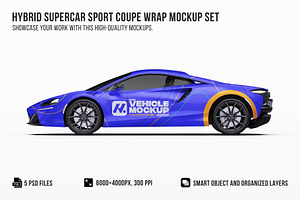 Hybrid Supercar Sport Coupe Set
