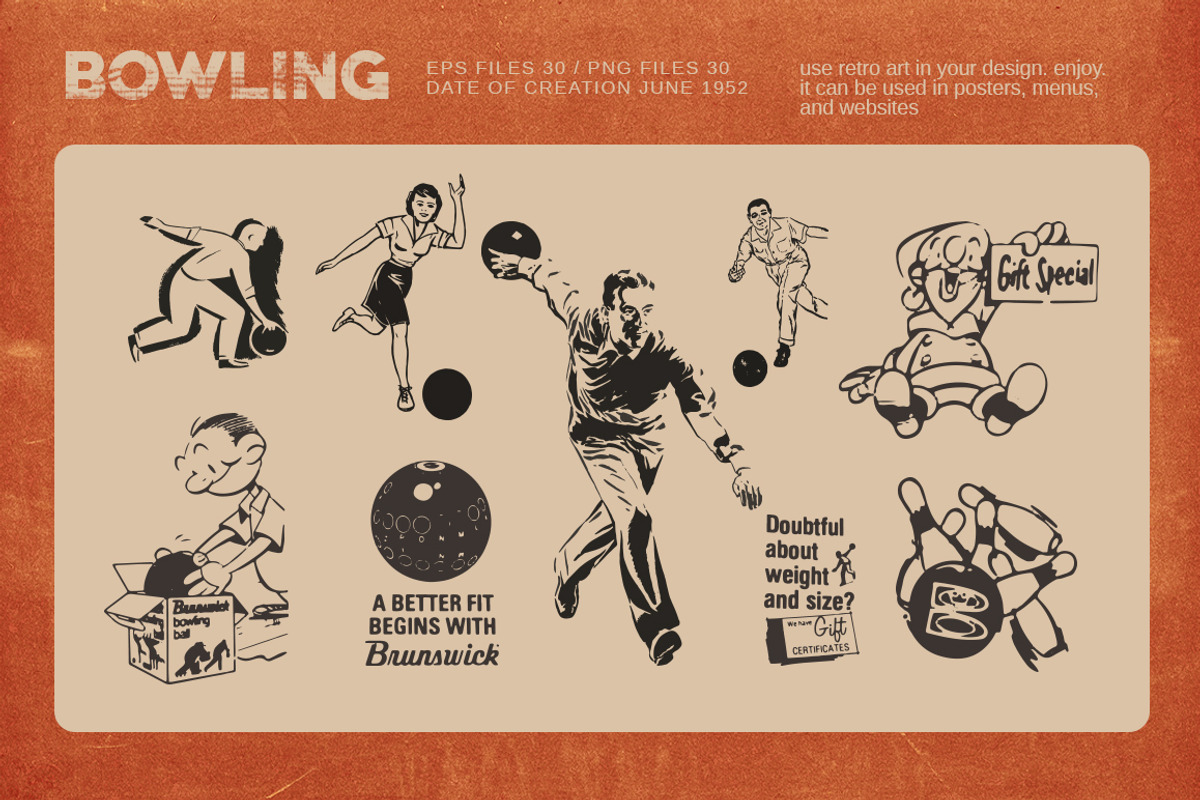 Retro Bowling, an Illustration by Retro Machine (Photo 3 of 6)