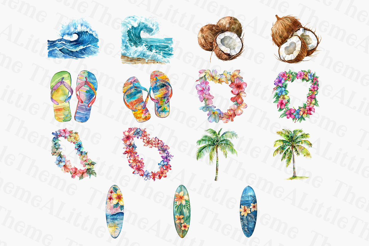Aloha Spirit: Hawaiian Clipart, a Seasonal Illustration by Dreamy Little Graphics (Photo 3 of 5)