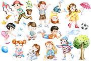 Happy Kids,Primary school Clipart, an Education Illustration by SimpleWishesArt (Thumbnail 2 of 8)