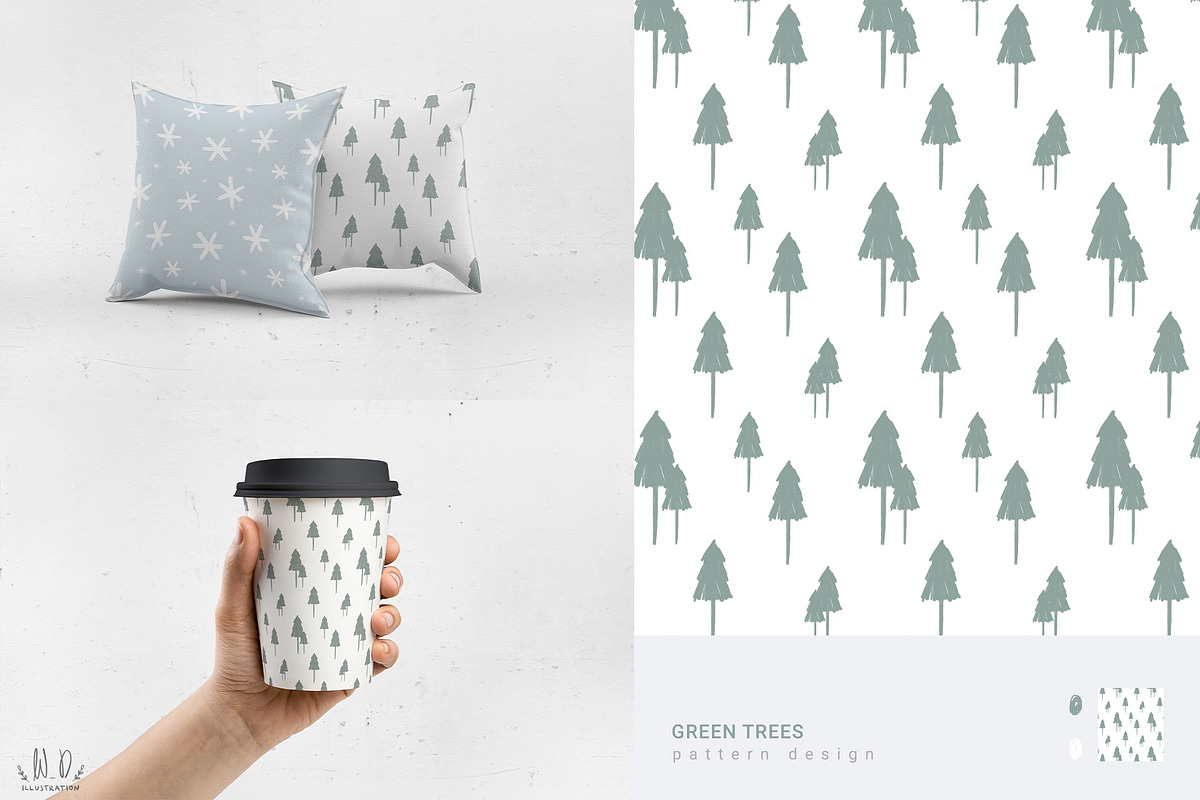 Snowy Winter Pattern Collection, a Pattern Graphic by WD Illustration (Photo 3 of 6)