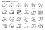 Square line icons, an Outline Icon by Howcolour (Thumbnail 76 of 85)