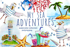 Sea watercolor adventures