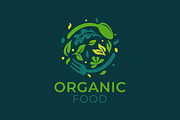 Organic Food Logo Green Leaves, a Branding & Logo Template by Signatoro (Thumbnail 1 of 3)