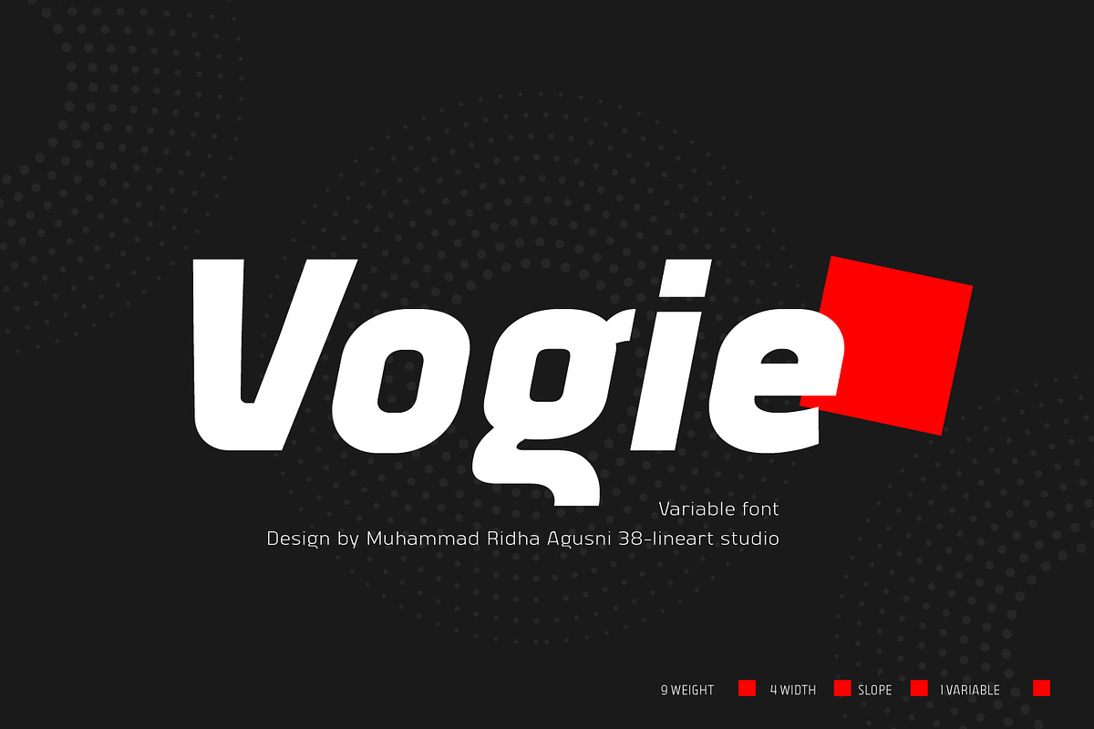 Vogie - Variable San Serif Family, a Sans Serif Font by Ridha-38.lineart (Photo 1 of 11)