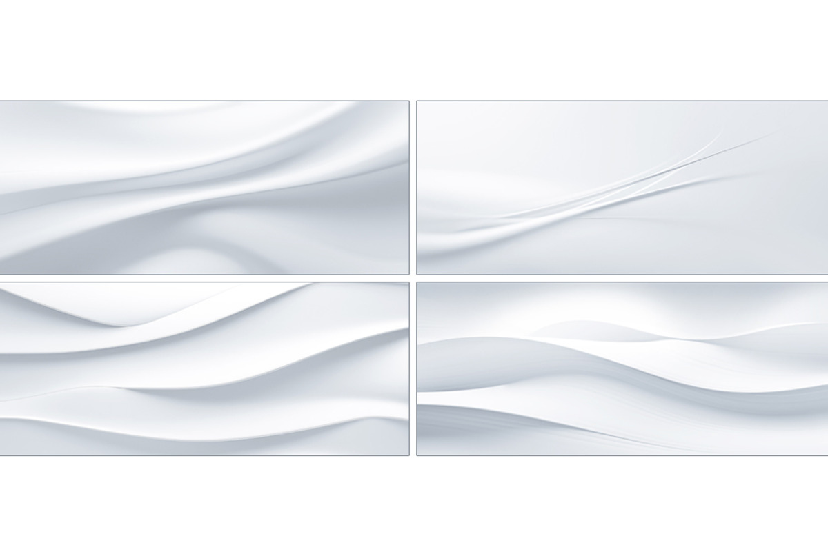 16 White Minimalist 3D Wave Textures, a Background Graphic by BazziBa♥ (Photo 5 of 5)