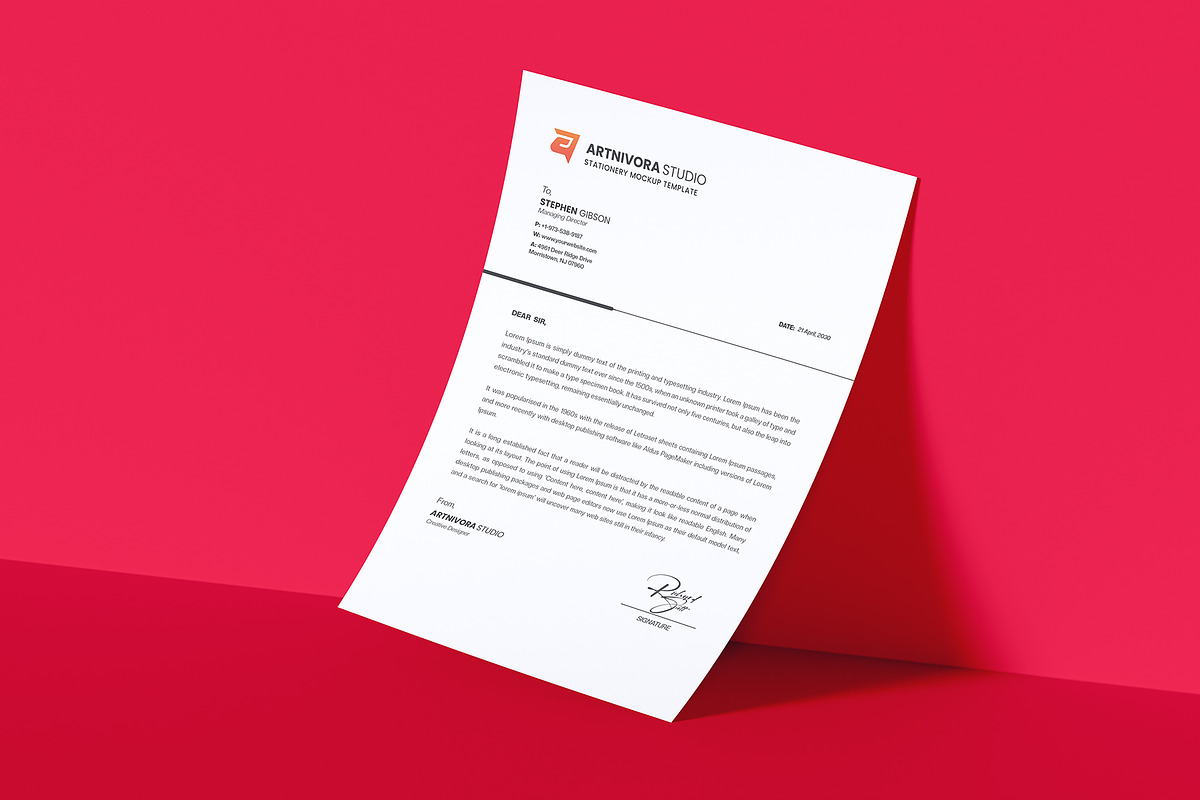 Letterhead Mockup Sets, an Advertising Mockup by Artnivora.Std (Photo 4 of 4)