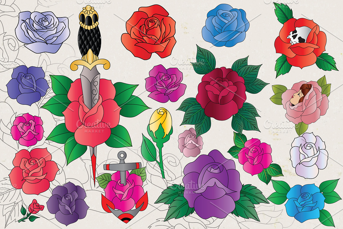 Tattoo Rose Extravaganza!!!, an Illustration by Aloha Bhava (Photo 3 of 5)