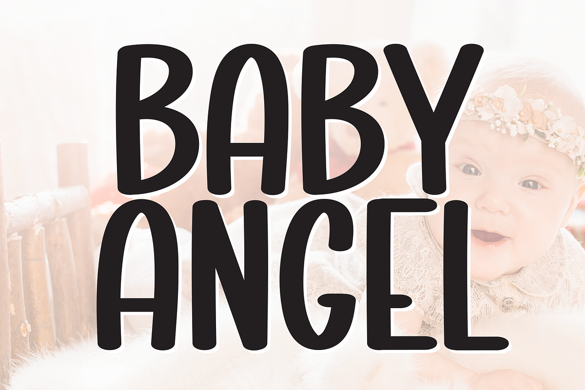 Baby Angel | Script Font, a Script Font by Scratchones (Photo 1 of 8)