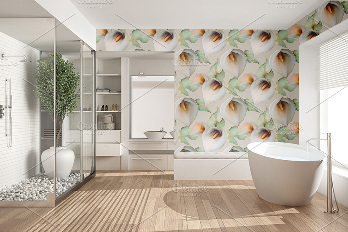 Elegant Calla Lily Seamless Patterns, a Pattern Graphic by Floraphoria (Photo 6 of 10)