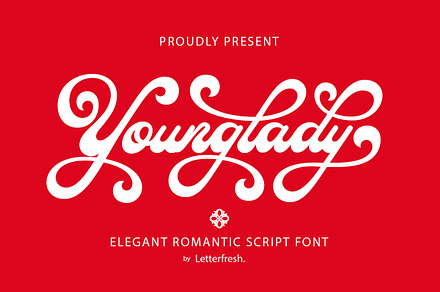 Younglady Script, a Script Font by Letter Fresh