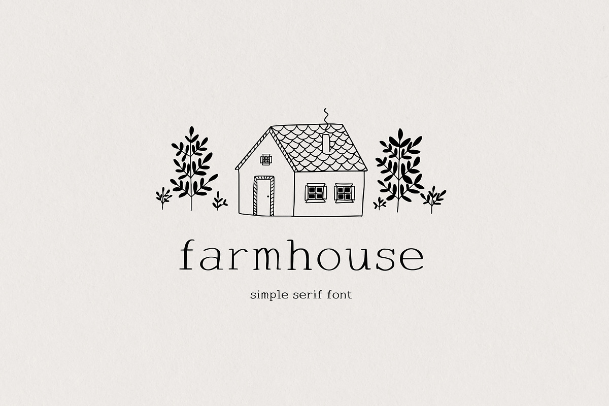 Farmhouse serif font, a Serif Font by elvinova (Photo 1 of 9)