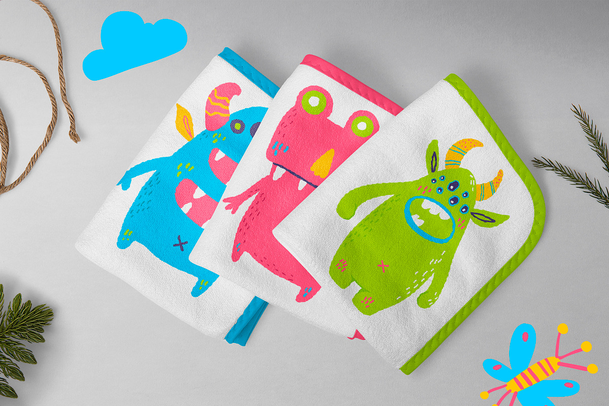 Cute monsters collection, an Illustration by Kate Art (Photo 2 of 14)