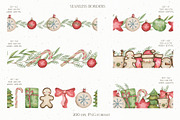 Watercolor Cozy Christmas set, an Illustration by OrangePeafowlArt (Thumbnail 6 of 15)