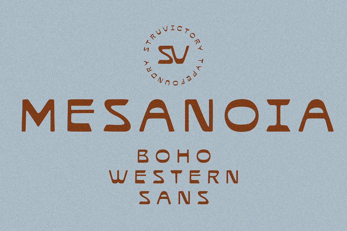 Mesanoia Western Boho Nostalgic Sans, a Sans Serif Font by Struvictory.art (Photo 1 of 8)