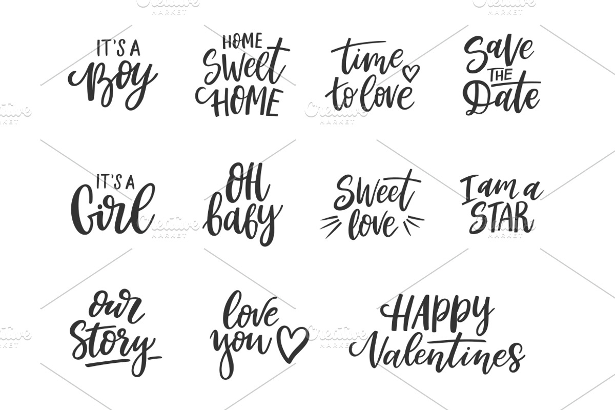 Family Lettering Pack, a Social Media Template by piyacler (Photo 7 of 7)