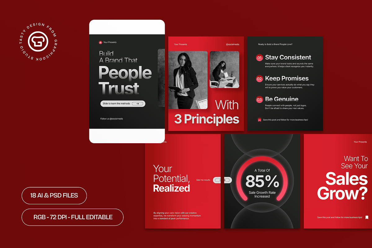 Business Instagram Carousel, a Social Media Template by graphicook (Photo 1 of 3)