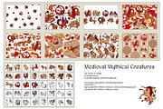 Medieval Mythical Creatures, a Pattern Graphic by Elen-Lane (Thumbnail 8 of 9)