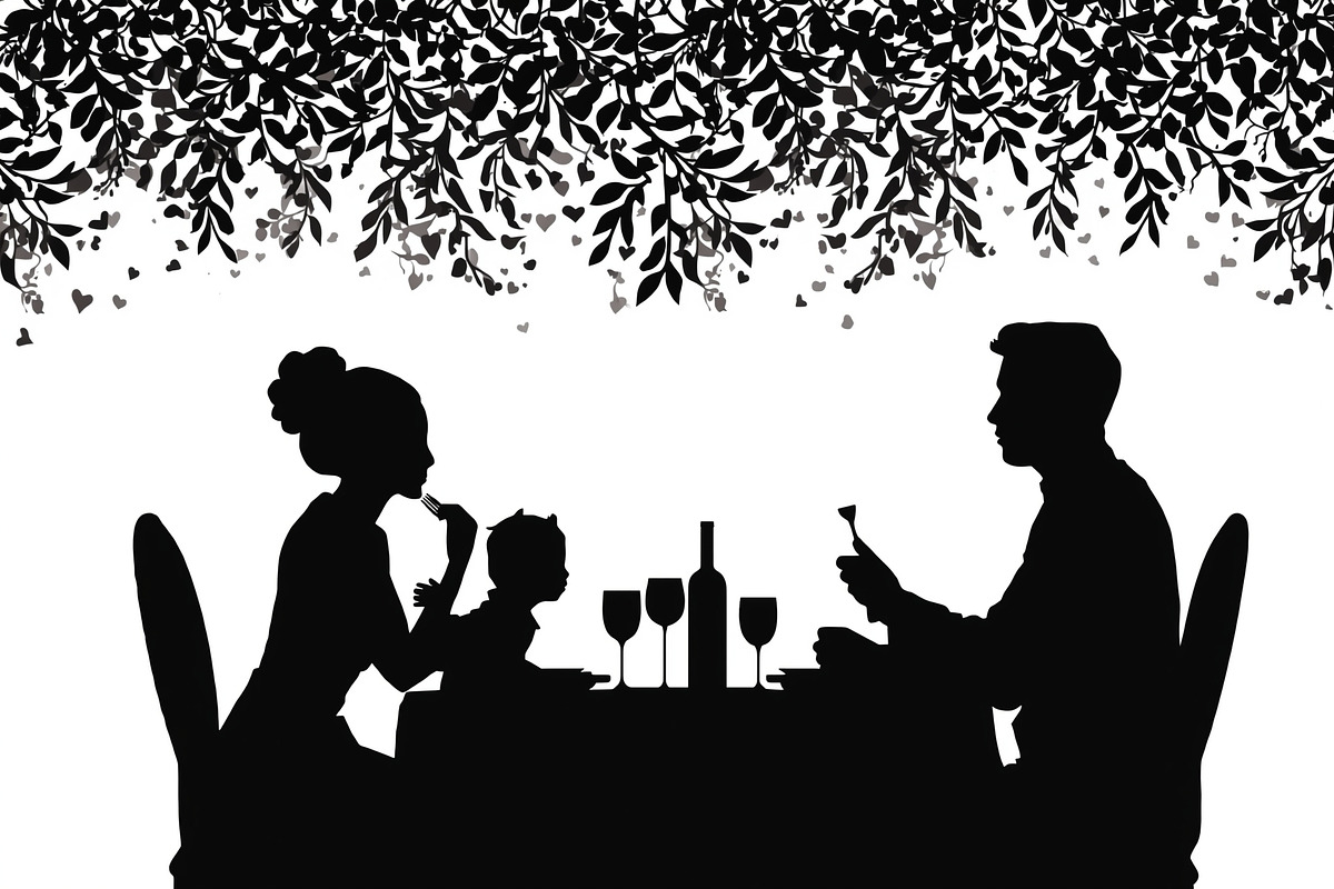 Minimalist family eating dinner, an Illustration by Amazin_art (Photo 15 of 17)