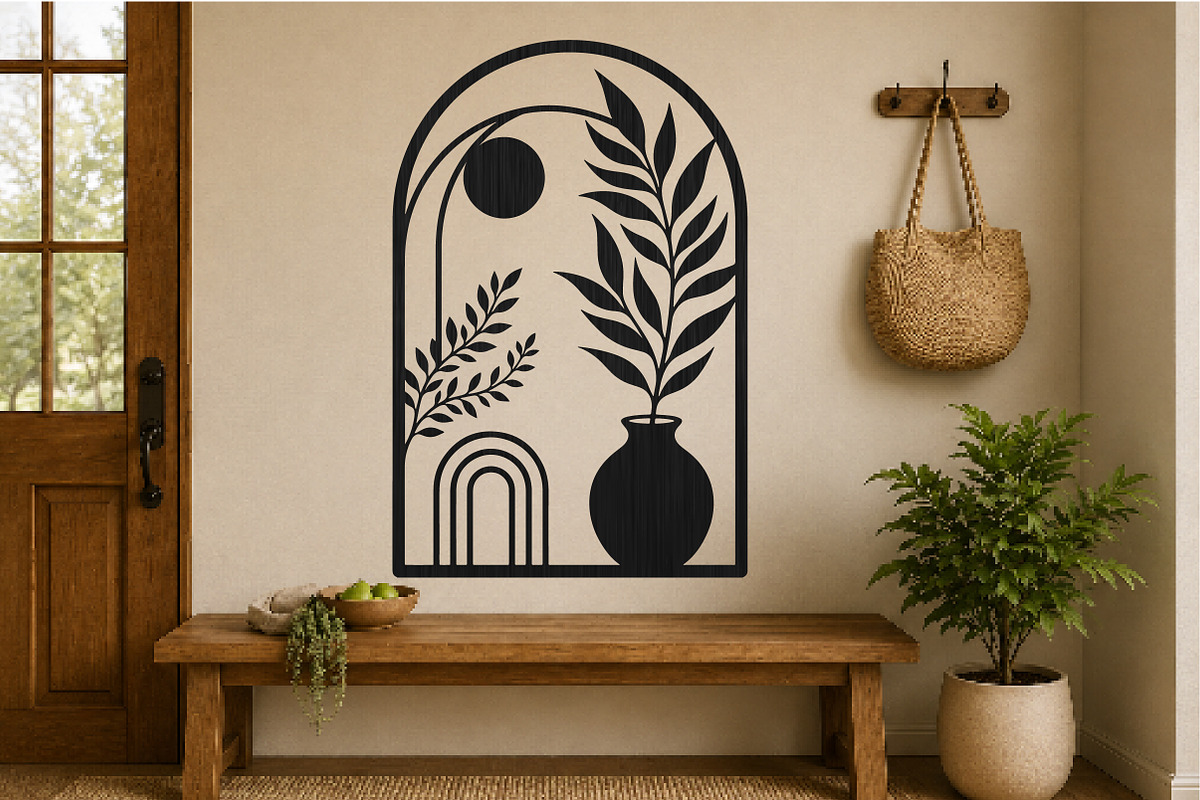 Boho Botanical Arch Laser Cut SVG, an Object Graphic by DreamCafeArt (Photo 2 of 4)